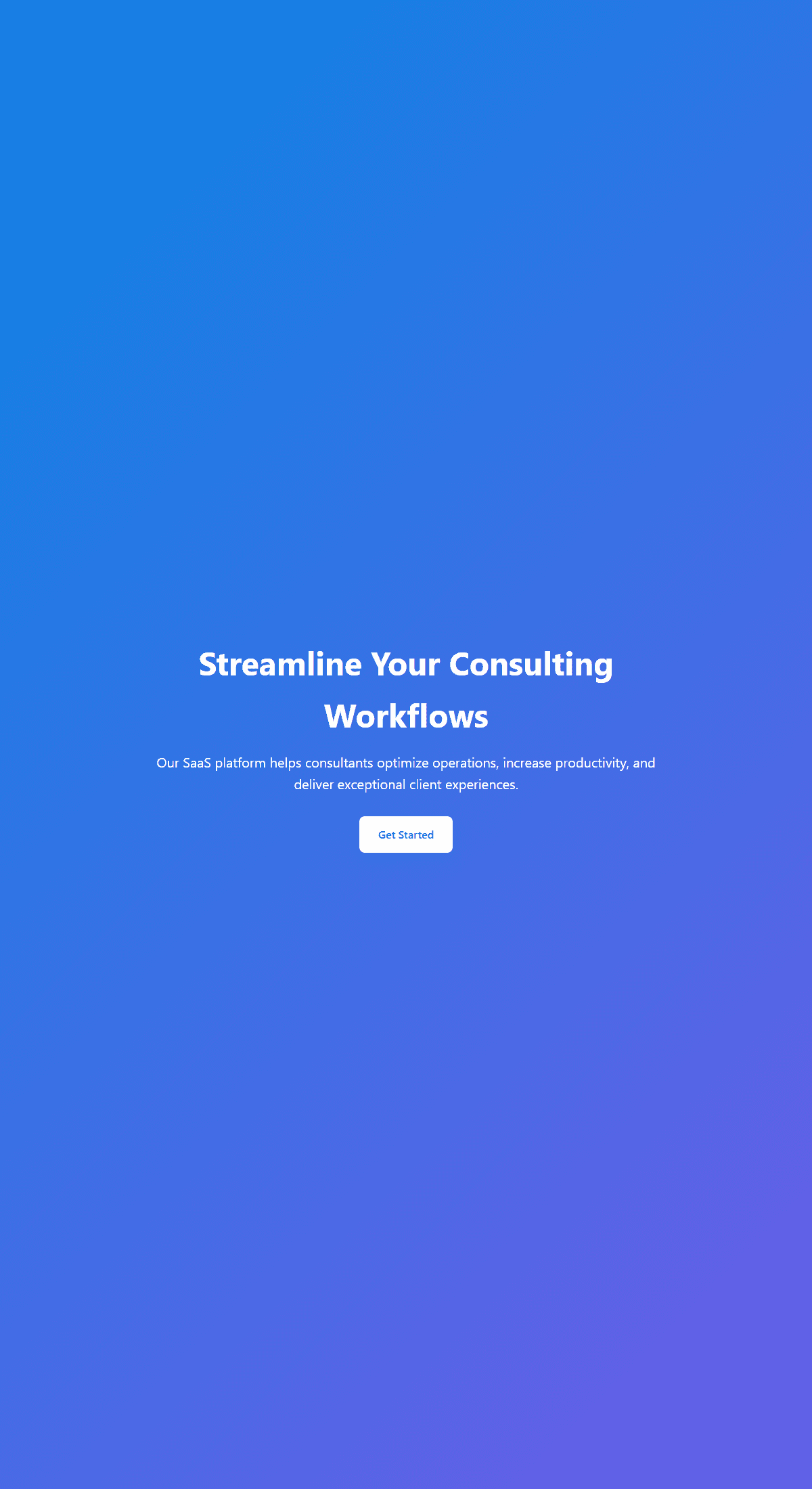 Consulting SaaS Landing - Modern (Fullscreen Snap)