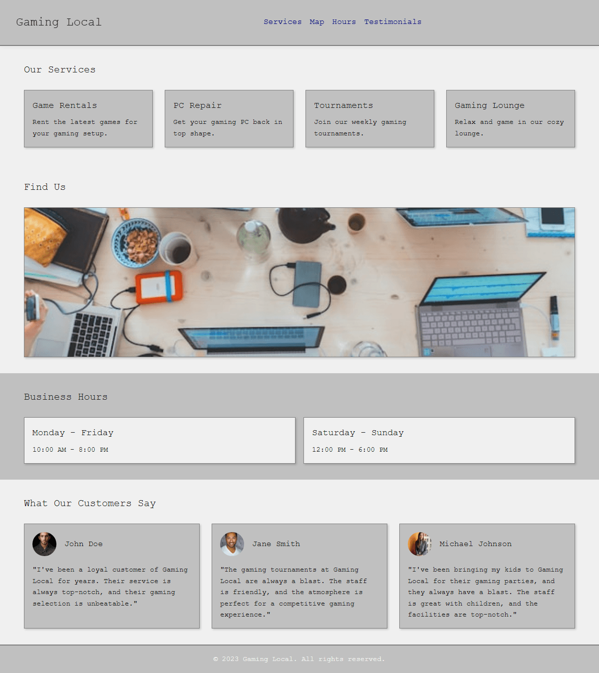 Gaming Local Business - Retro OS (95) (Classic Scroll)